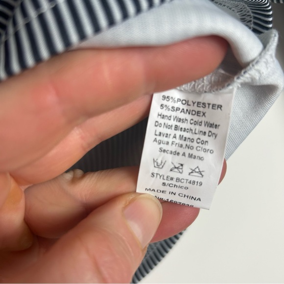 Banjul one shoulder ruffle stripped top - Picture 3 of 3